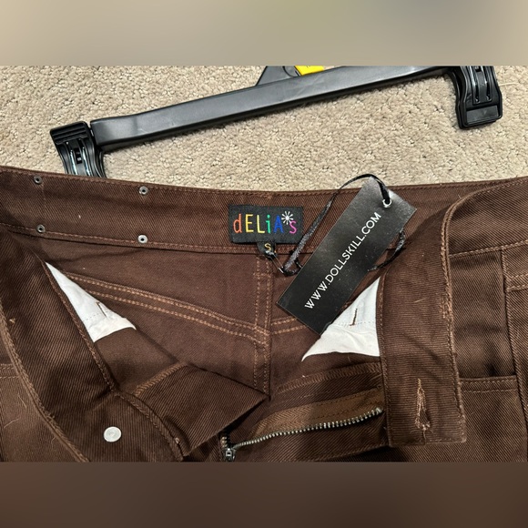 Dolls Kill Delia jeans NWT size small. Brown. - Picture 5 of 5